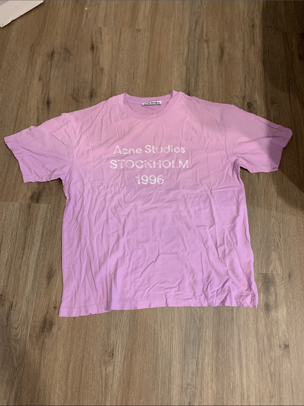 Acne Studios Pink Logo Tee